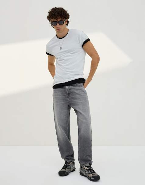 Bershka Loose jeans in grey
