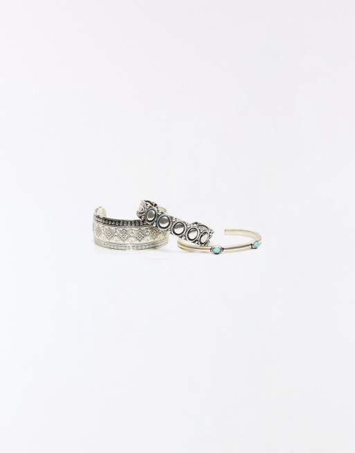 Bershka - Lot 3 bracelets style bohème - Argenté, 2 de 3
