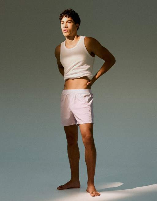 Bershka lot de 2 boxers en popeline rose clair, 3 de 5