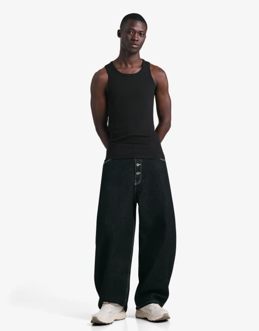 Bershka - Lot de 2 débardeurs côtelés - Blanc, 3 de 3