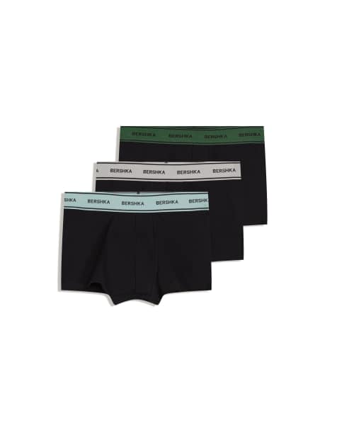 Bershka - Lot de 3 boxers - Vert - view 1
