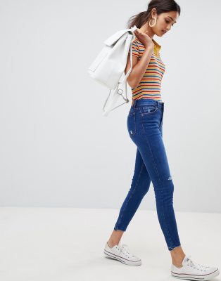 bershka low rise skinny jeans