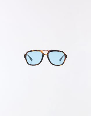Lunettes de soleil à verres bleus - Bleu denim M