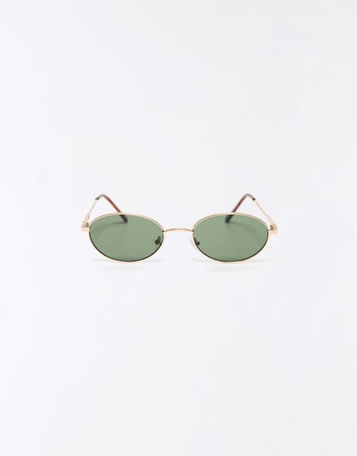 Bershka - Lunettes de soleil en métal - Doré, 3 de 3