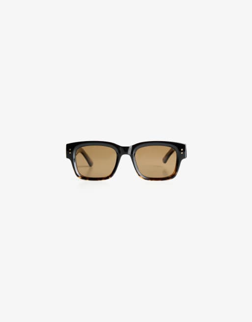 Bershka - Lunettes de soleil en résine - Marron