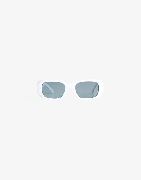 Bershka - Lunettes de soleil hexagonales - Blanc - view 1