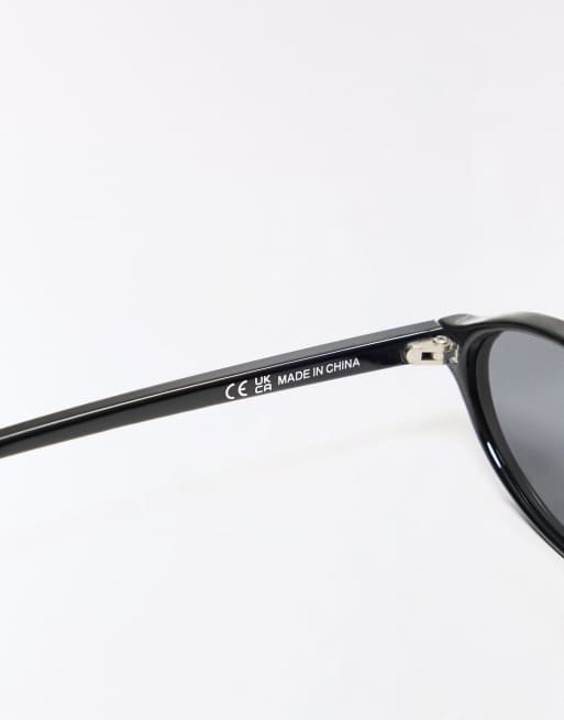 Bershka - Lunettes de soleil ovales en plastique - Noir, 2 de 4