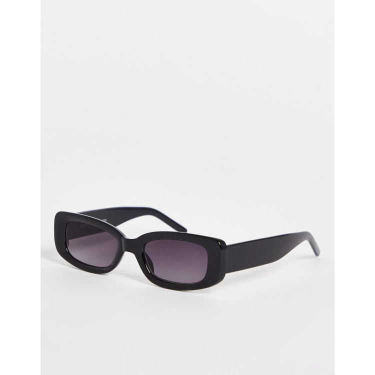 Bershka Lunettes de soleil rectangulaires Noir