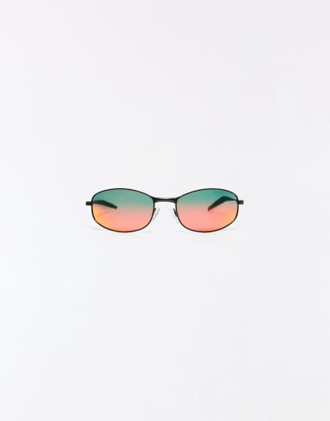 Bershka - Lunettes de soleil style sport à verres polarisés - Rouge - view 1