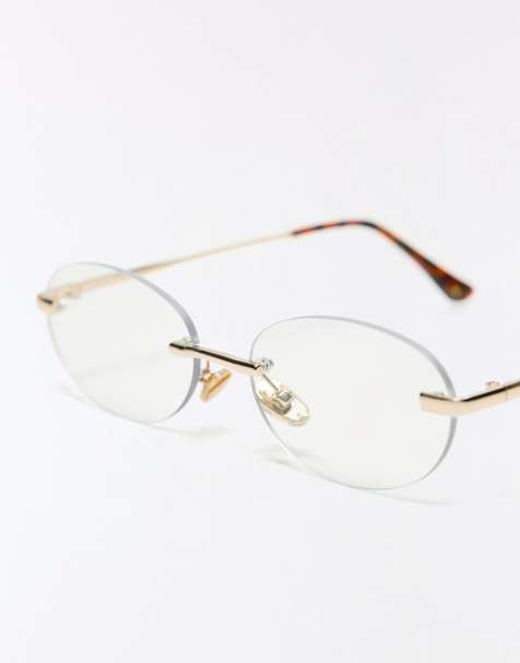 Bershka - Lunettes de vue sans monture - Blanc - view 1