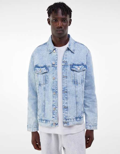 Bershka - Lyseblå denimjakke