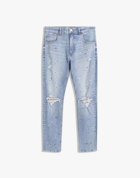 Bershka - Lyseblå jeans med flænger - view 1