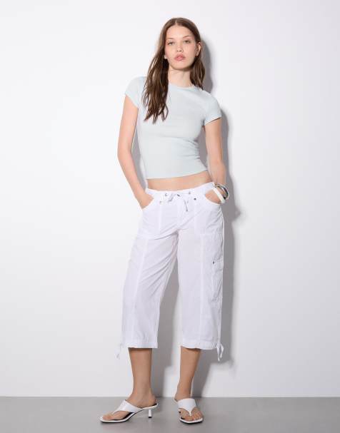 Bershka - Lyseblå kortærmet T-shirt med rund hals - view 1
