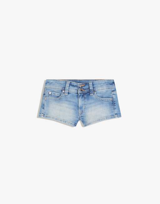 Bershka - Lyseblå mini-denimshorts, 5 af 5