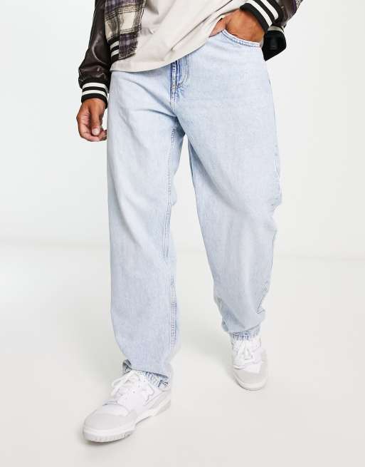 Bershka - Lyseblå posede jeans