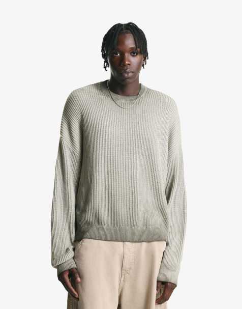 Bershka - Lysegrå firkantet sweater - view 1