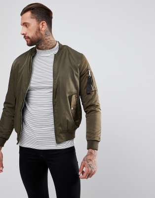 Bershka MA1 Bomber In Khaki | ASOS