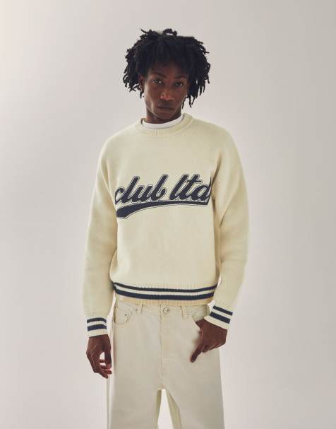 Bershka - Maglione bianco con stampa in spugna - view 1