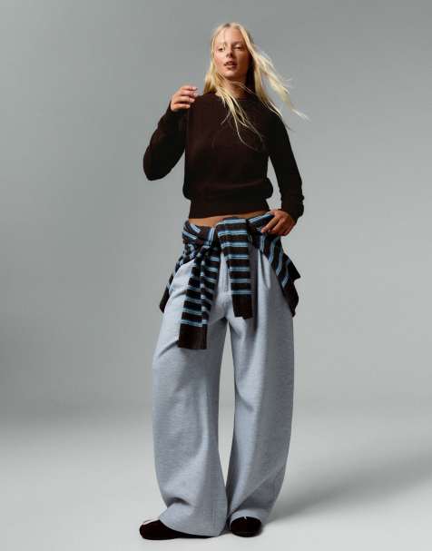 Bershka - Maglione marrone con scollo rotondo - view 1