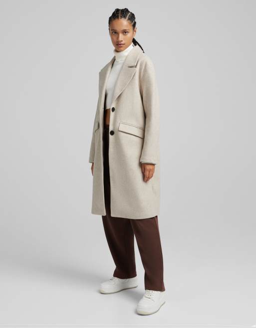 bershka manteau beige