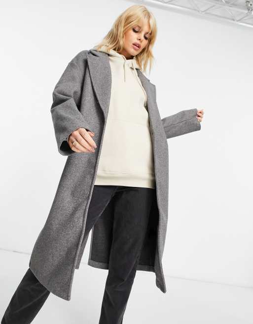 Bershka Manteau ajust Gris