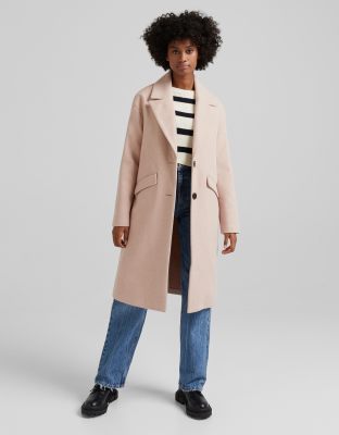 Bershka Manteau habille Rose ASOS