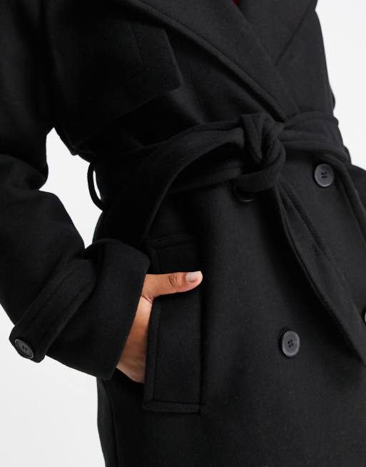 manteau long ceinture bershka