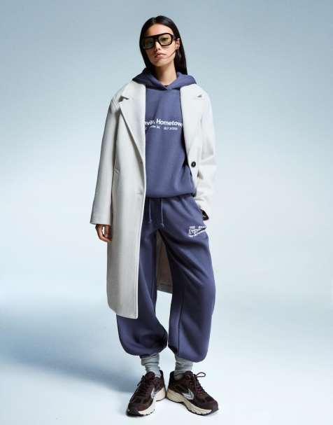 Bershka - Manteau long doux - Beige - view 1