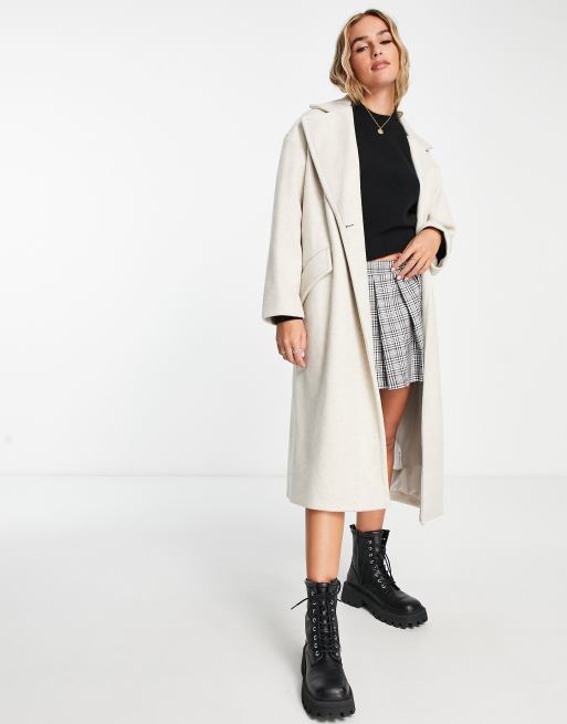 manteau gris bershka