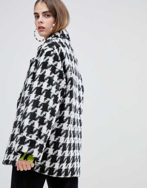 Manteau pied de poule oversize new arrivals