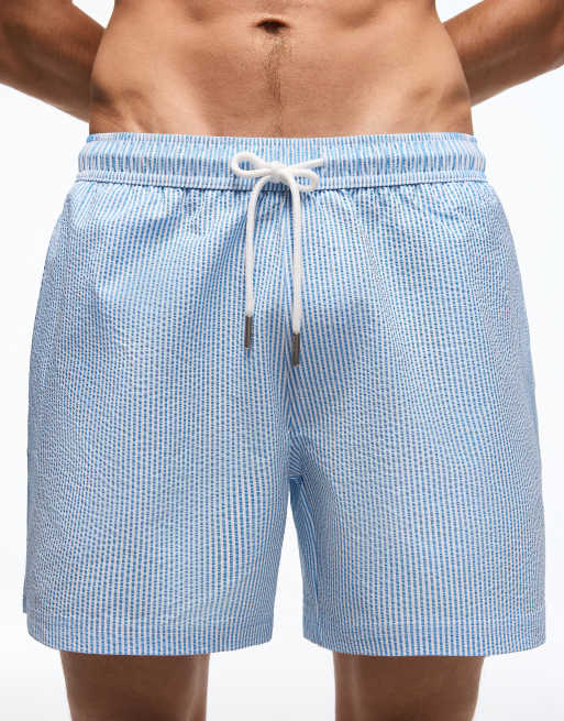 Bershka – Marinblå, mellanlånga badshorts, 3 av 4