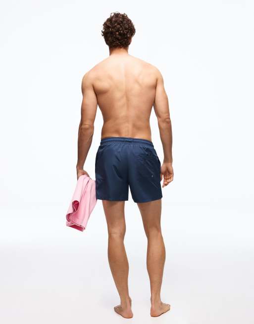 Bershka - Marineblå mellemlange basis-badeshorts, 2 af 4