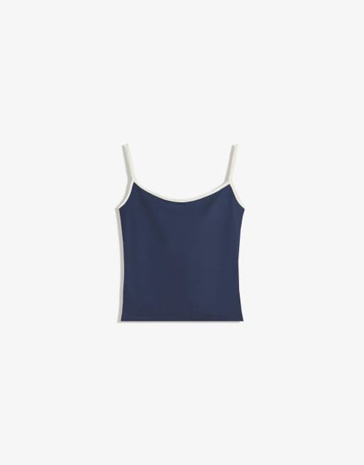 Bershka - Marineblå top med stropper, 5 af 5