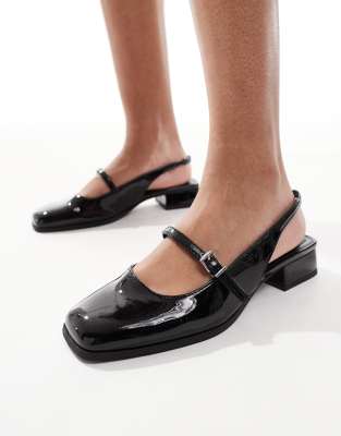 Bershka - Mary-Jane-Sandalen in Schwarz