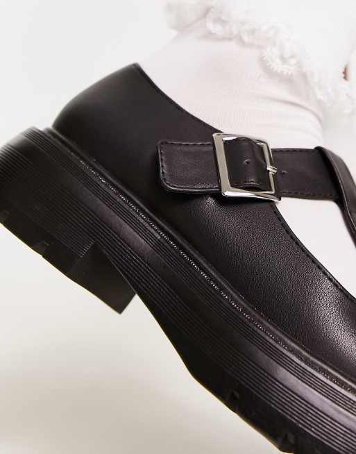 Bershka - Mary Jane schoenen met plateauzool in zwart, 3 van 4