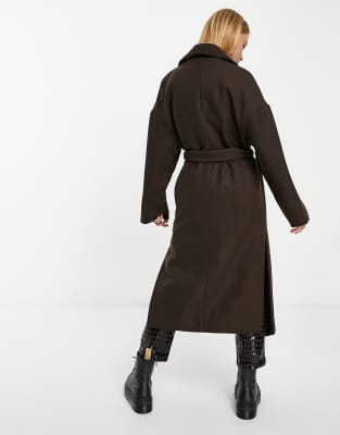 brown maxi coat