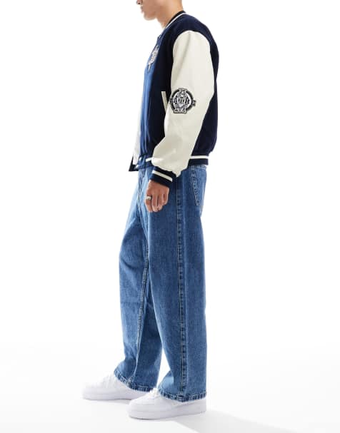Bershka – Mellanblå jeans i standard fit - view 1