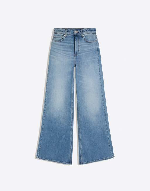 Bershka – Mellanblå jeans med hög midja och barrelben, 5 av 5
