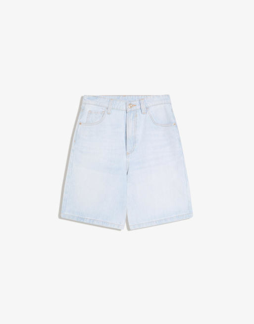 Bershka - Mellemblå baggy denimshorts, 5 af 6