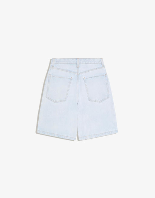 Bershka - Mellemblå baggy denimshorts, 6 af 6
