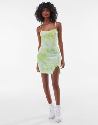 mesh lime green dress