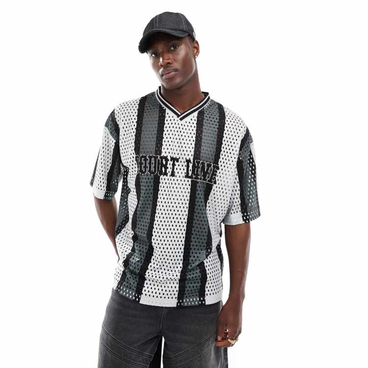 【BERSHKA】S/S Mesh Sports T-Shirts ベルシュカ Short sleeve sporty mesh T-shirt - T-shirts - Men | Bershka