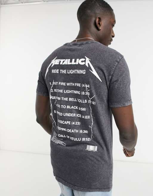 Bershka metallica 2024 t shirt