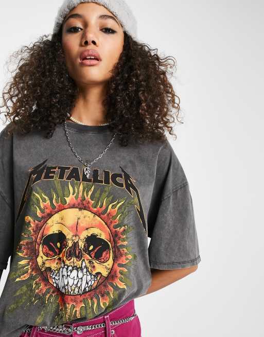 Grey metallica shop t shirt