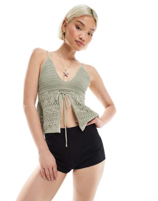 Bershka micro shorts in black