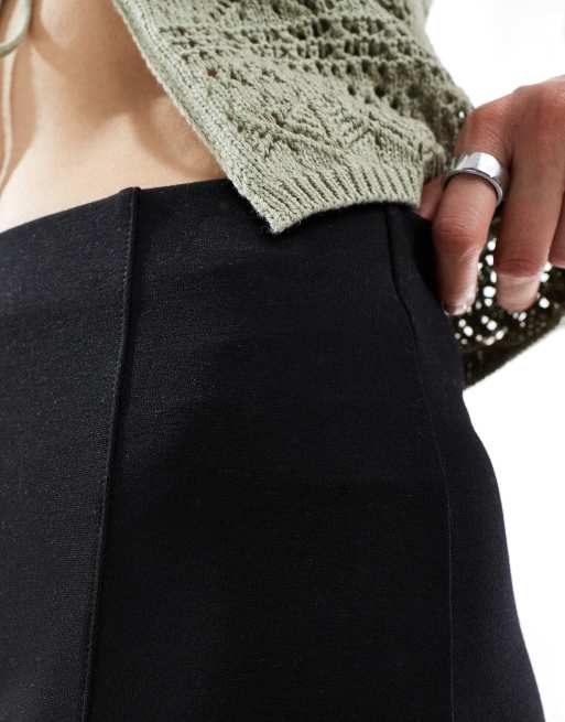 Bershka micro shorts in black