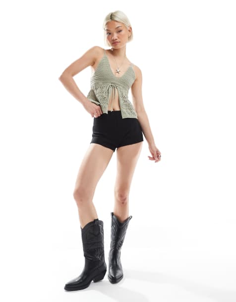 Bershka - Micro shorts in zwart - view 1