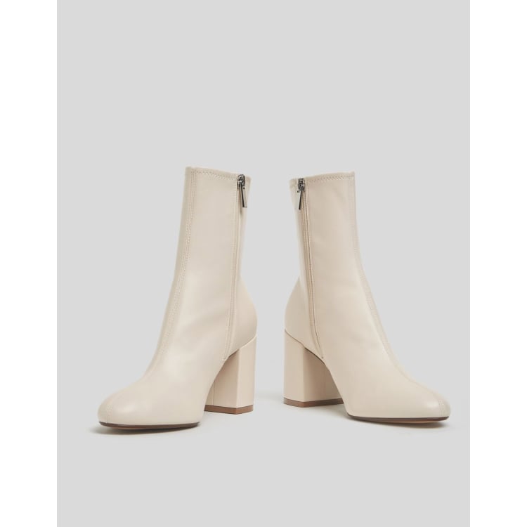 Ladies cream ankle clearance boots