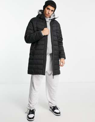 Bershka Mid Length Puffer Jacket In Black | ModeSens