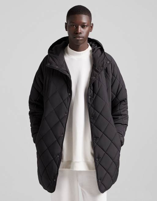 Mid length store quilted coat